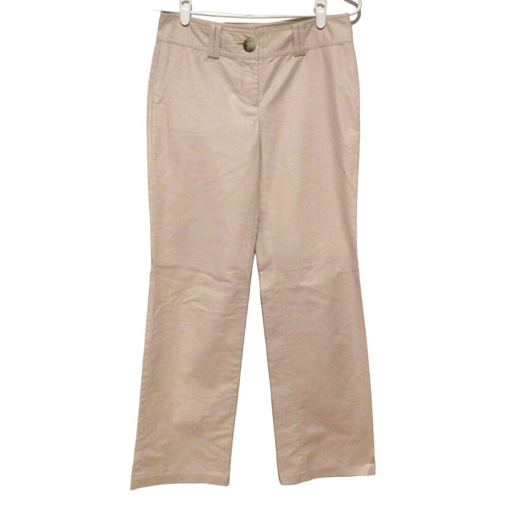 Ann Taylor Women's Beige Margo Straight Leg Dress Pants Size 2 Career Work